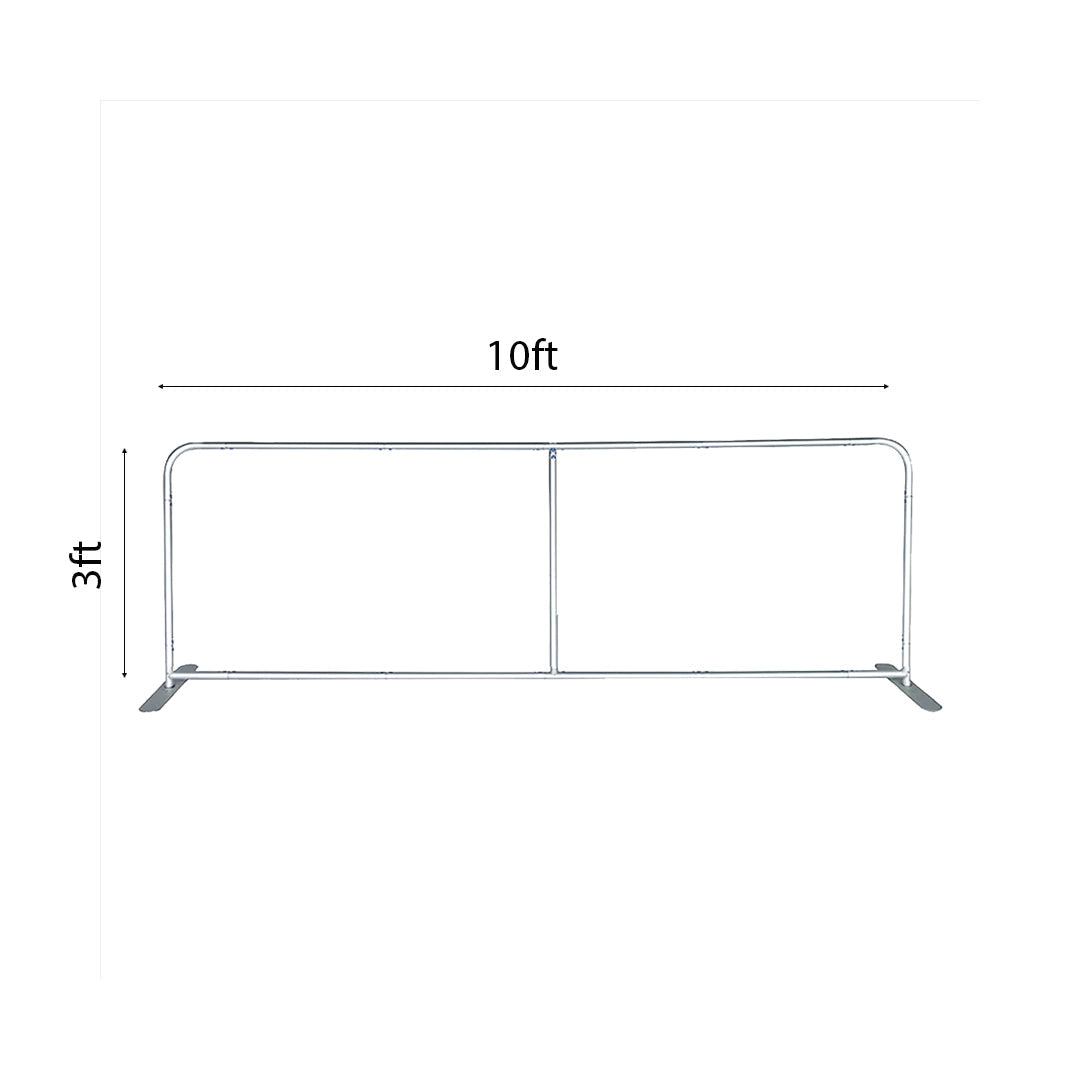 10' W x 3' H Straight Tension Fabric Backdrop Media Wall