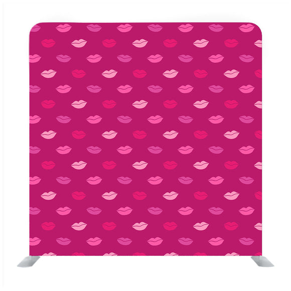 Watercolor lips pattern with colored lipstick kisses Media wall