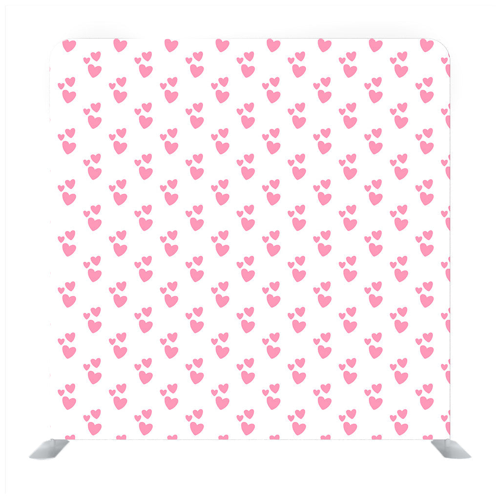 White Background With Pink Heart Media wall