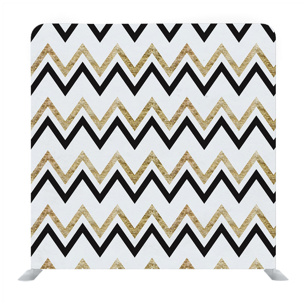 White Zigzag Pattern with Glittery Gold and Silver Effect Backdrop