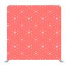 White polka heart pattern on pastel orange Background Media wall