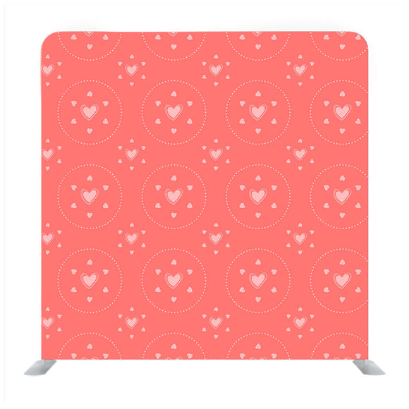 White polka heart pattern on pastel orange Background Media wall