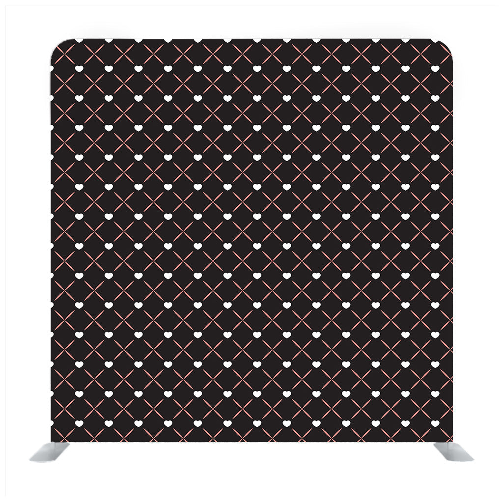 Blinking Hearts In Black Background Media Wall