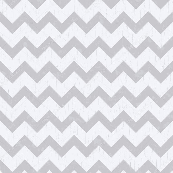 White and Grey Chevron Print Photography Backdrop