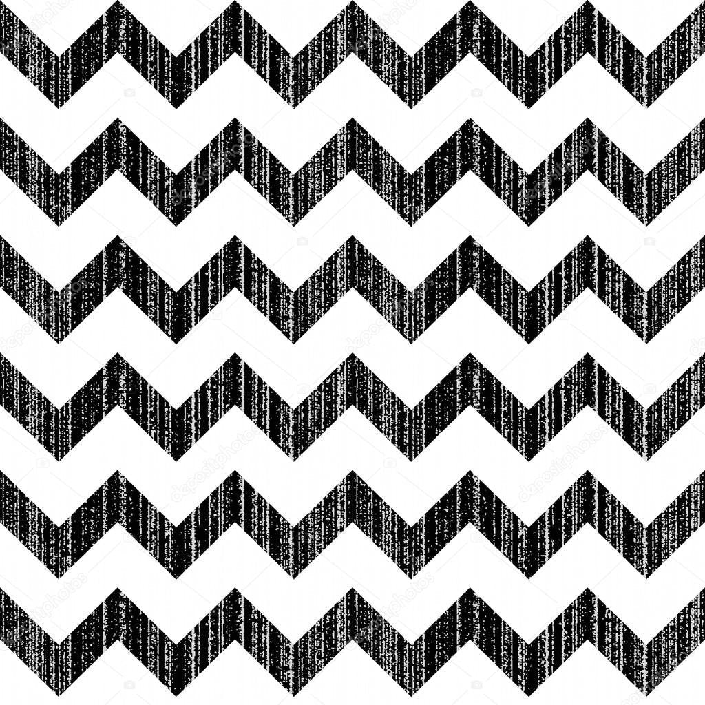 Black and White Scratched Chevron Print Photography Backdrop