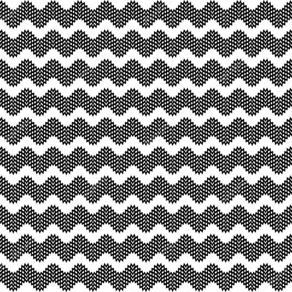Modern Black and White Chevron Print Photography Backdrop