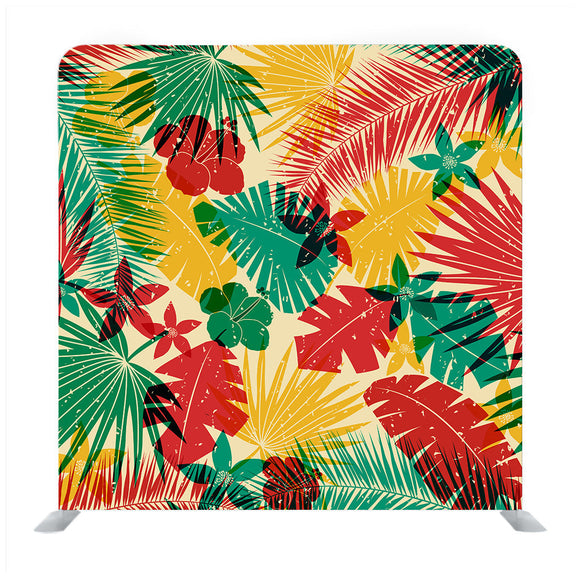 Tropical Leaves On White Background Media Wall